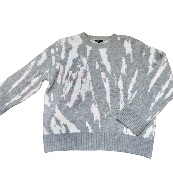 Rails Virgo Womens Crewneck Cozy Sweater Small Gray Tie Dye Long Sleeve - Picture 8 of 10